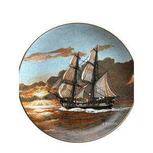 Vintage Ship Collector Plate "The Pride" • Royal Cornwall 1981